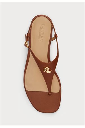 Everley 2-Sandals-Flat Sandal-Crsshtch Embsd Lthr LAUREN RALPH LAUREN | Sandal | 802982881001